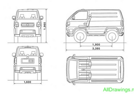 Daihatsu Mud Master-C (2007) concept (Даихатсу Муд Мастер-C (2007) Концепт) - чертежи (рисунки) автомобиля